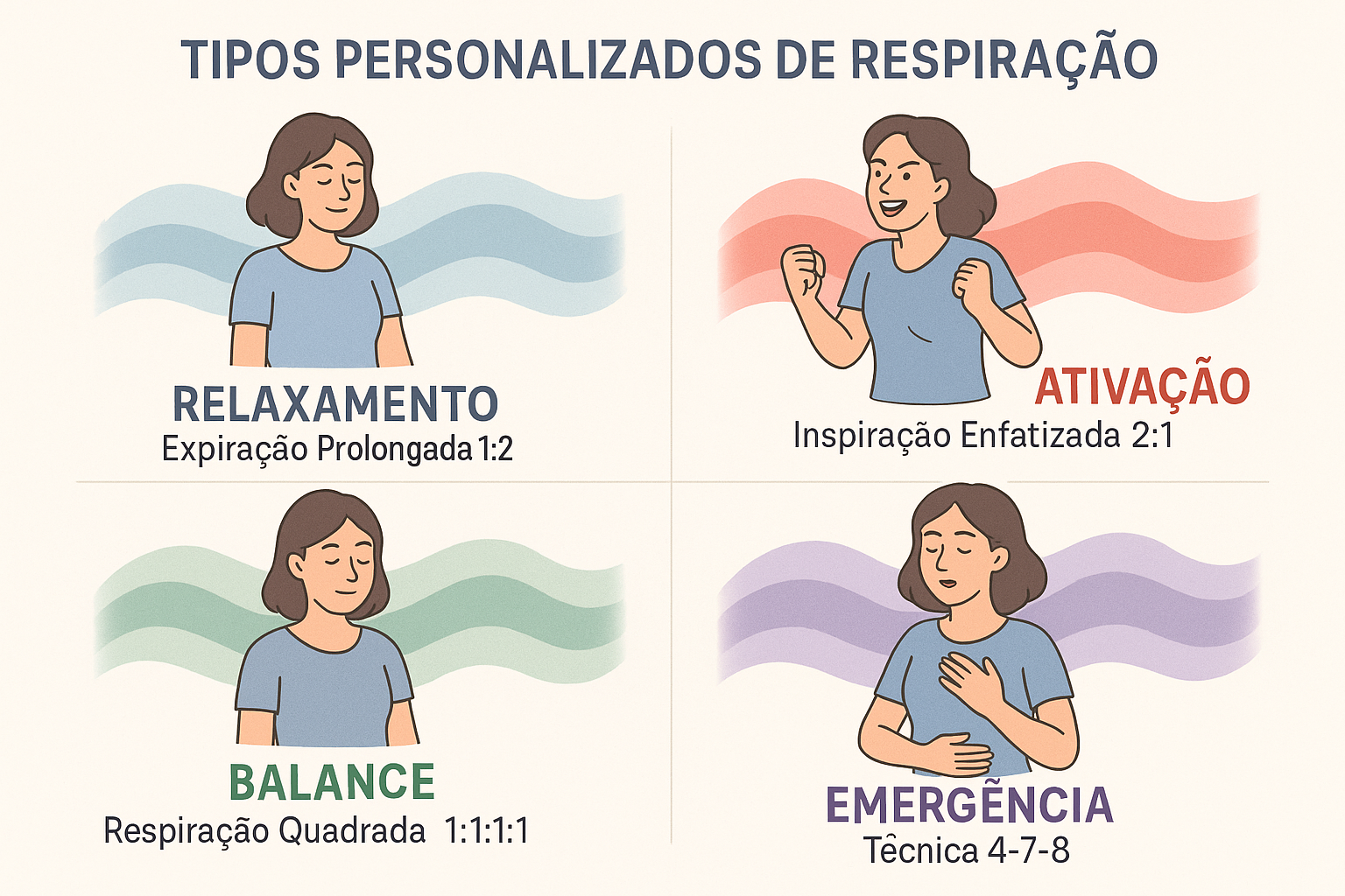 Tipos Personalizados de Respiração